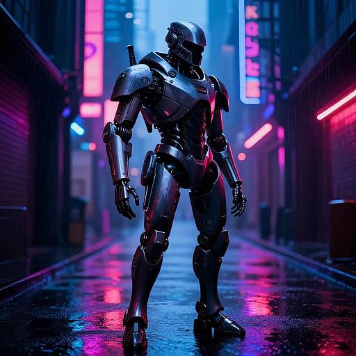 Kotor Assassin Droid in Cyberpunk Alley