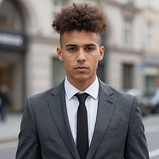 Stylish Afro Mohawk European Portrait