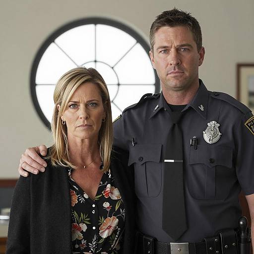 Couple Portrait with Police Officer