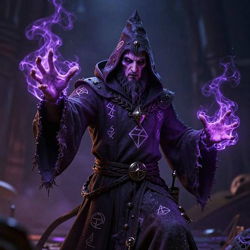 Necromancer with Violet Aura