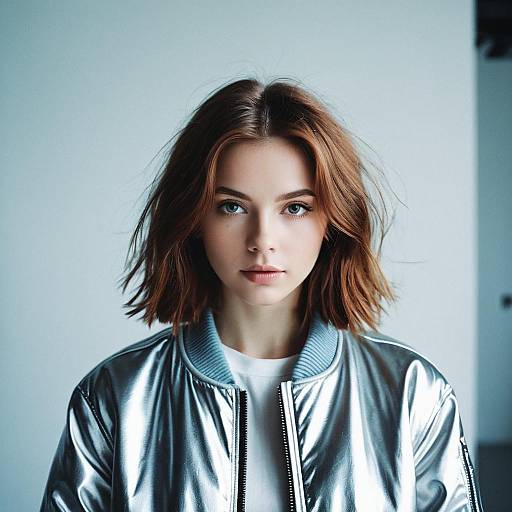 Cool Girl in Modern Art Studio