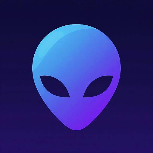 Abstract Alien Head Logo Design