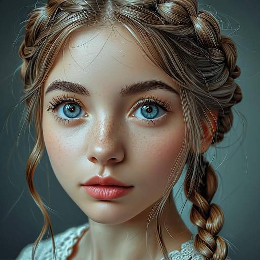 Detailed Portrait of Young Lady