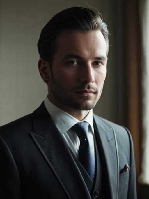 Cinematic Portrait of a Man in Formal Attire