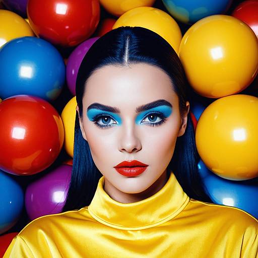 Color-Blocked Pop Art Fashion Portrait