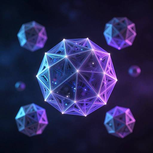 Cosmic Abstract Polygonal Shapes