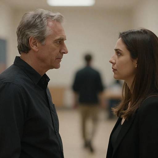 Intense Gaze Between Two Figures