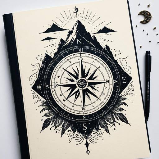 Mystic Compass Ink Sketch Cover