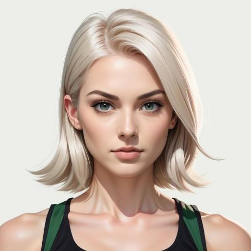 Bold Cartoon Caricature of Young Woman