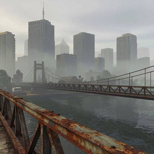 GTA 4 Foggy Bridge Concept Art