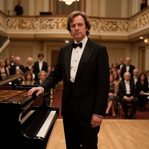 Gentleman by Grand Piano in Elegance