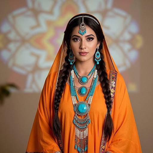 Vibrant Traditional Woman Portrait