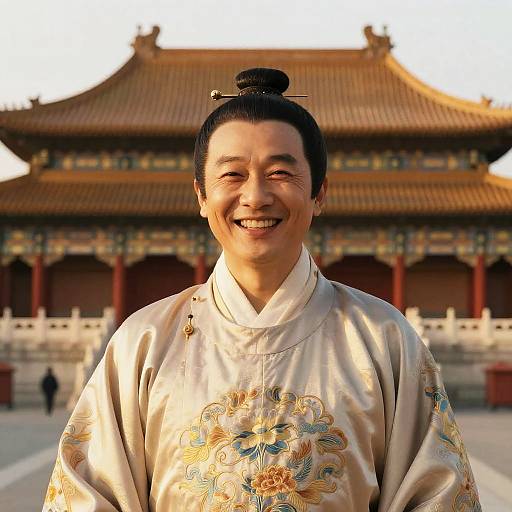 Ancient Chinese Elegance in Golden Hour