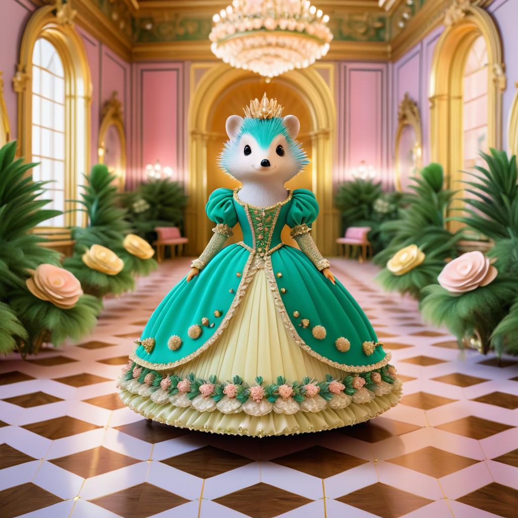 Victorian Hedgehog in a Fancy Ballroom