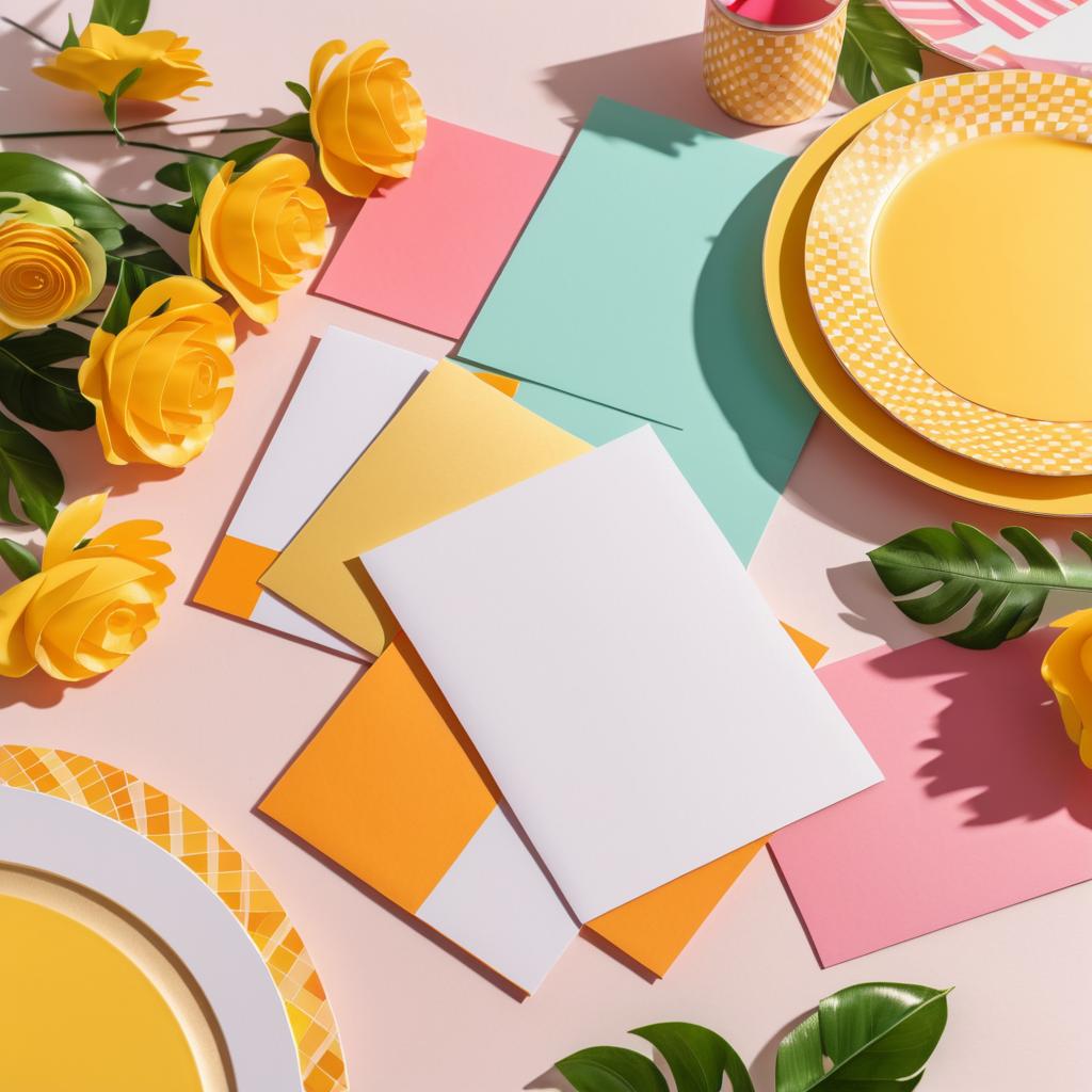 Elegant Carnival-Style Tablescape Mockup