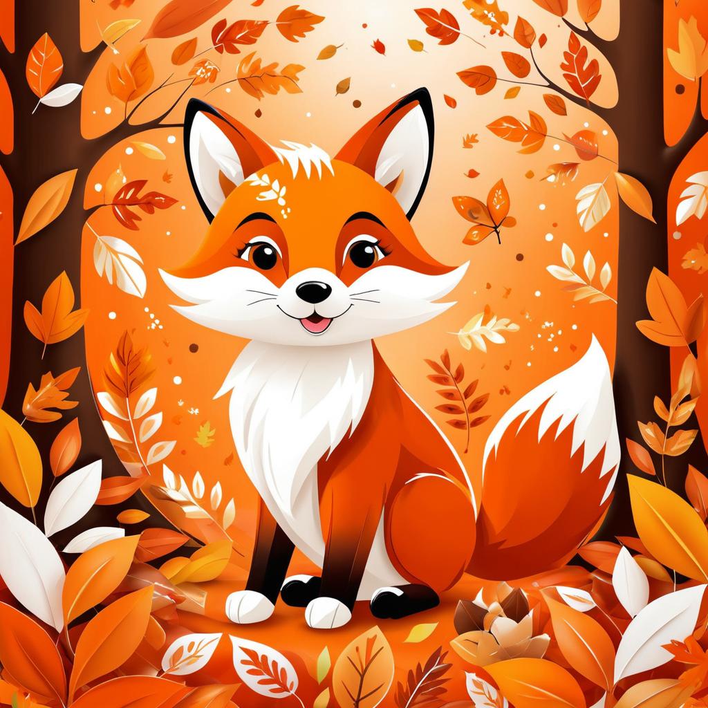 Whimsical Fox in Autumn Wonderland