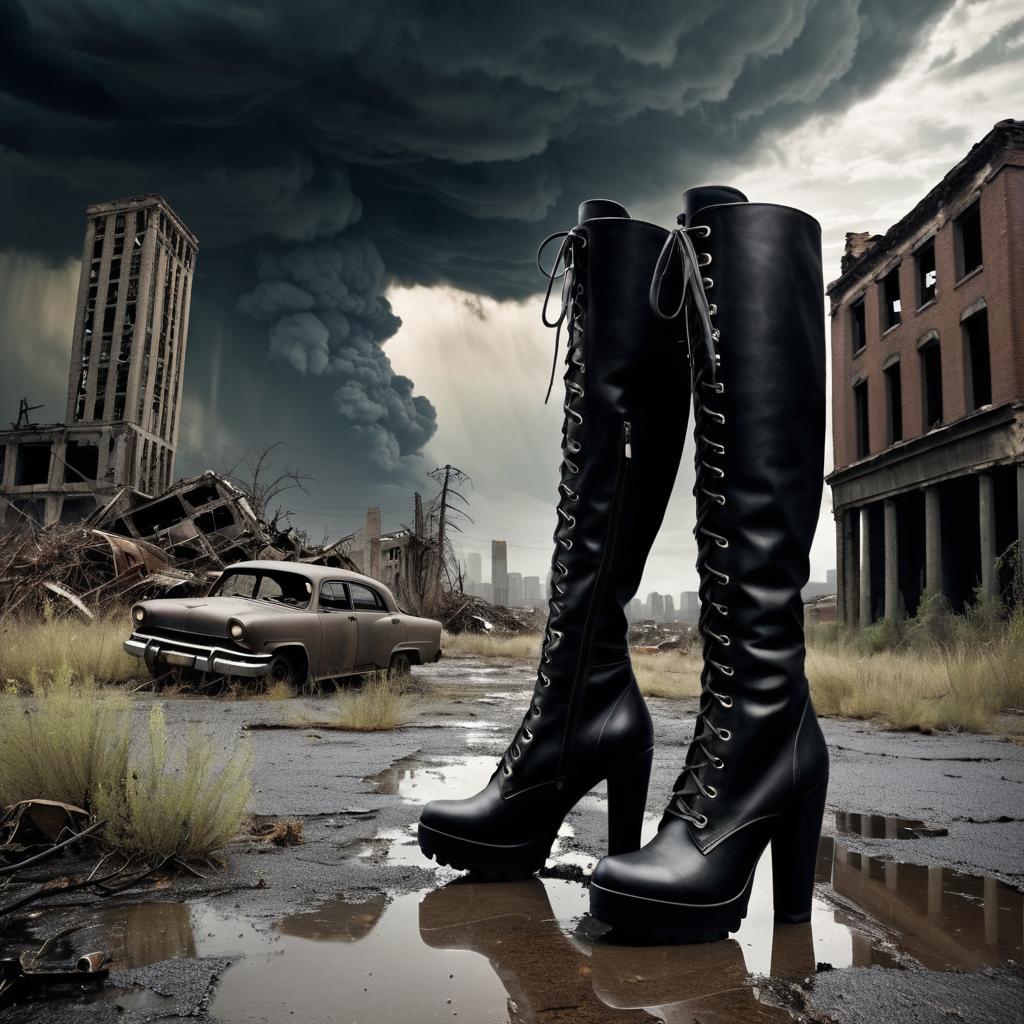 Apocalyptic High Fashion in Ruined Streets