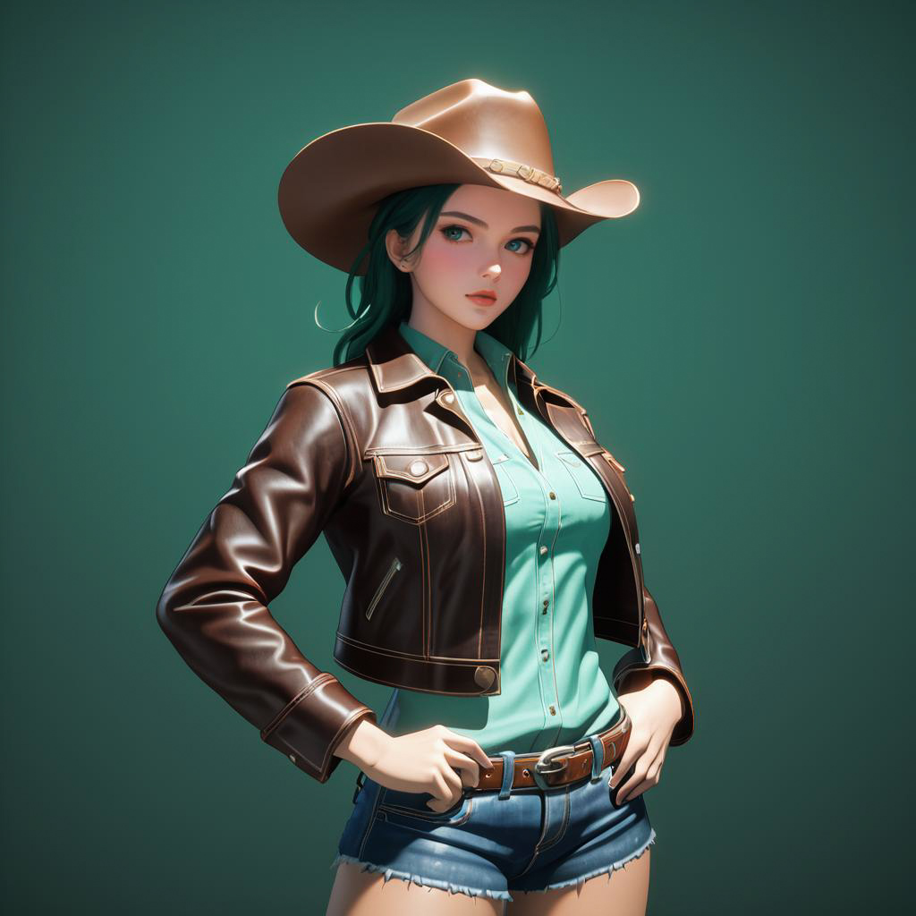 Determined Cowgirl in CGI Animation