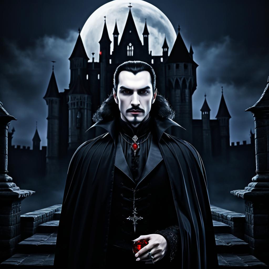 Gothic Dracula at Dark Castle Scene