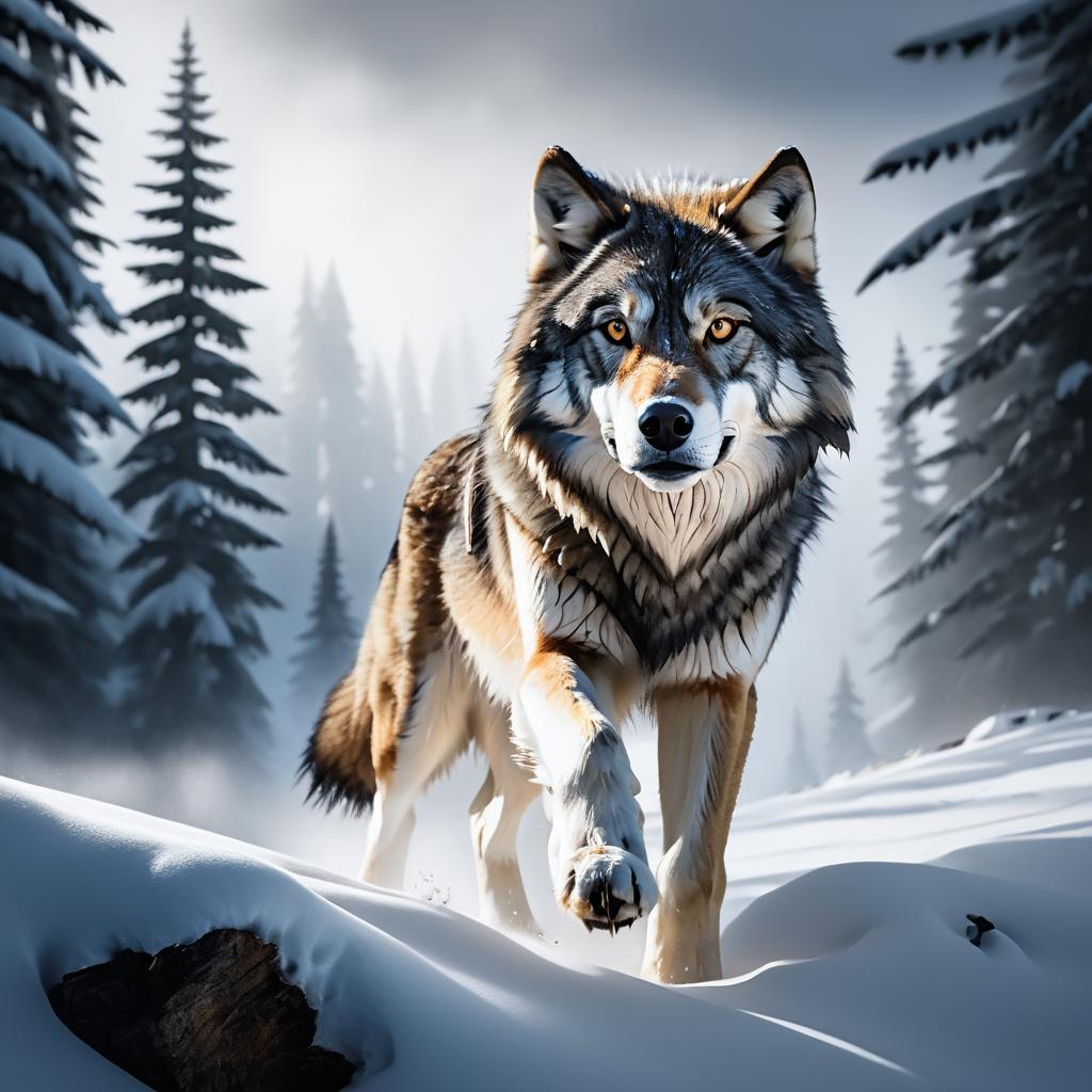 Majestic Wolf: Capturing Nature's Power