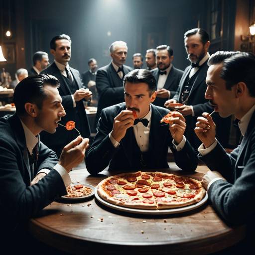 Tesla Dining with Inventors: A Cinematic Scene