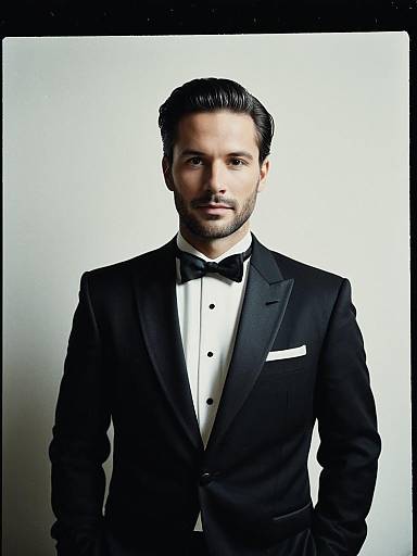 Man in Wedding Tuxedo Portrait