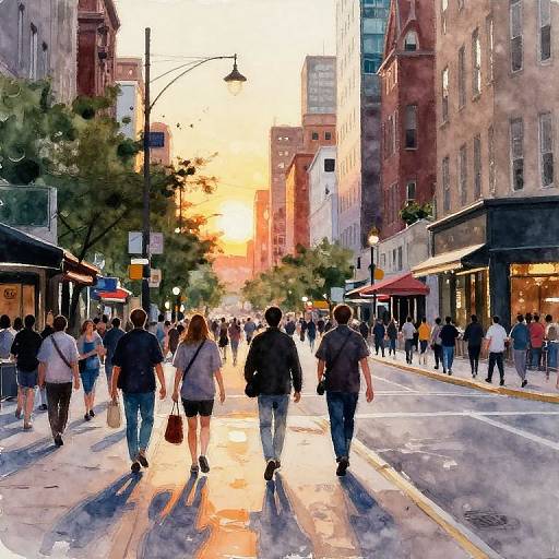 Watercolor Urban Sunset Transformation