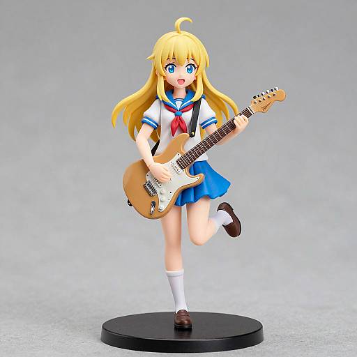 Anime Figurine: Excited Blonde Guitarist