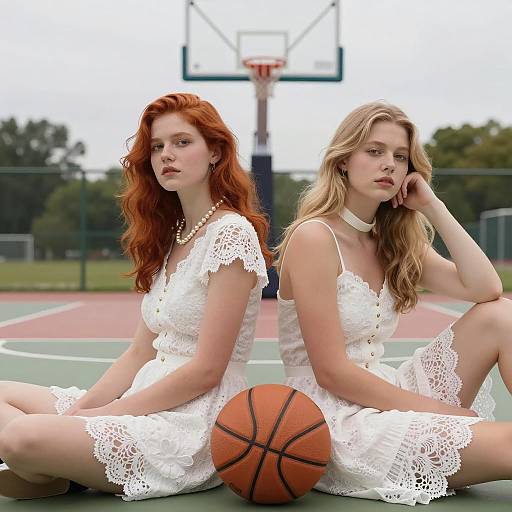 Candid Basketball Court Elegance