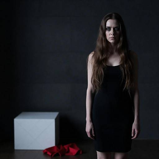 Dramatic Portrait of a Woman in Shadows