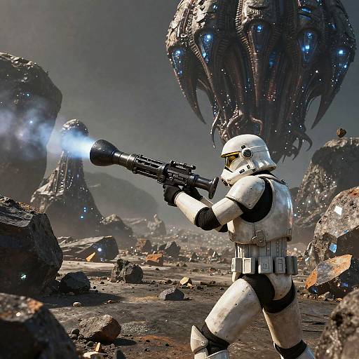 Space Marine Rocket Launcher Battle