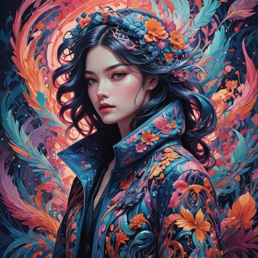 Ethereal Creature in Vibrant Cool Tones