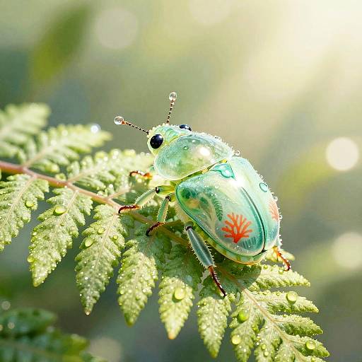 Mint Green Translucent Beetle Pixie