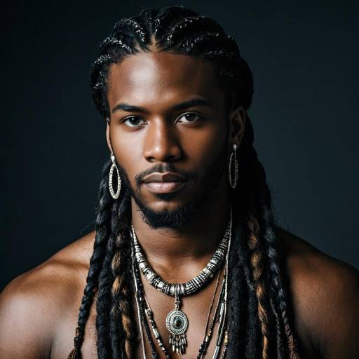 Stylish Dark-Skinned Male with Dreadlocks