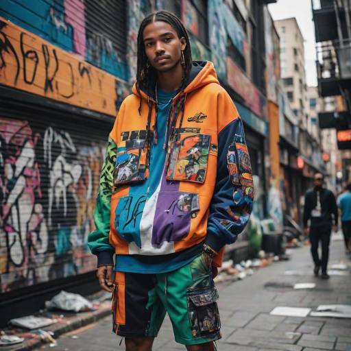Urban Chic: Street Artist in Vibrant Fashion