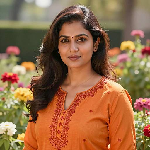 Vibrant Portrait of Confident Indian Woman