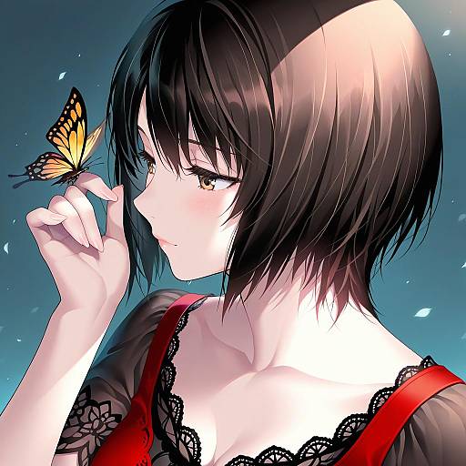 Illustration of Amakura mio, fatal frame in the style of Kousaki rui