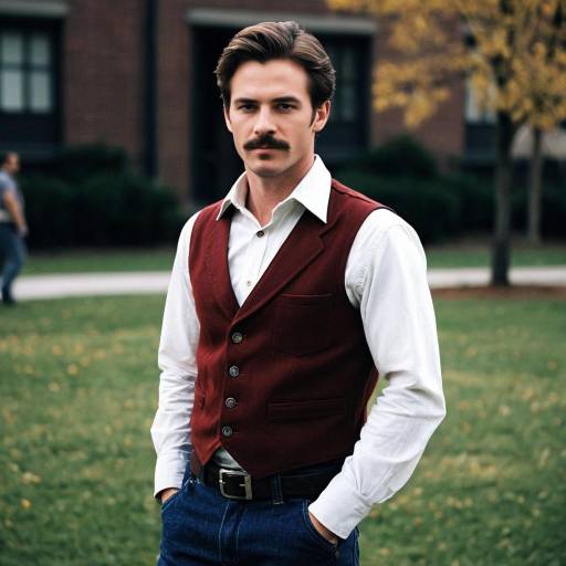 Man in Red Vest and White Shirt Outdoors