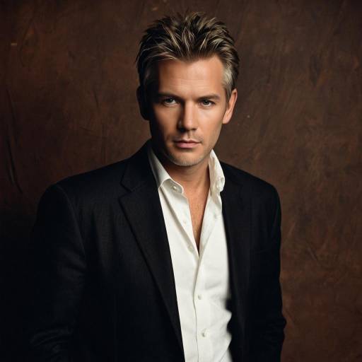 Stylish Man in Dark Blazer and White Shirt