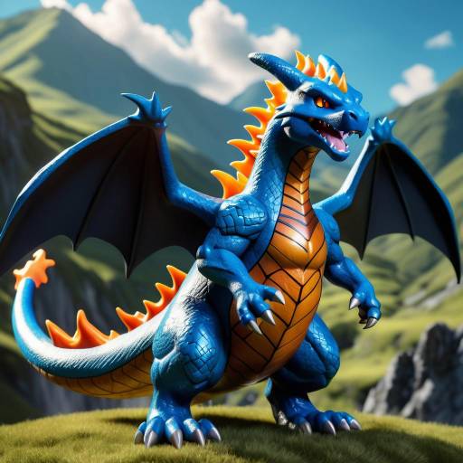 Cinematic 3D Charizard in Mountain Valley Cinematic 3D Charizard in Mountain Valley
