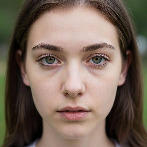 Portrait of Young Woman in Park