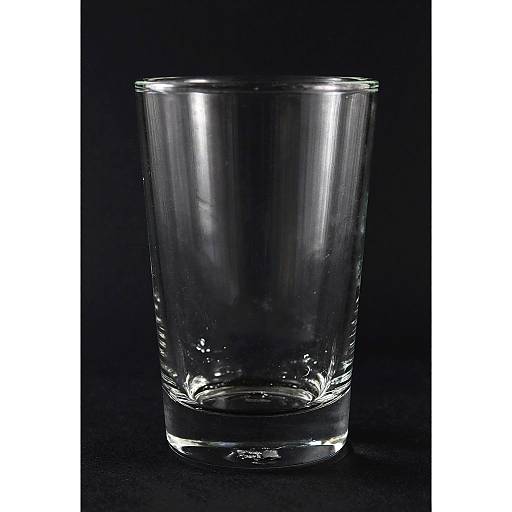 Minimalist Glass Tumbler on Black