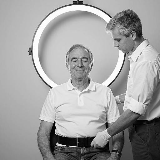 Intimate Black-and-White Portrait of Two Men