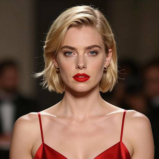 Intense Beauty: Close-Up of a Blonde Woman