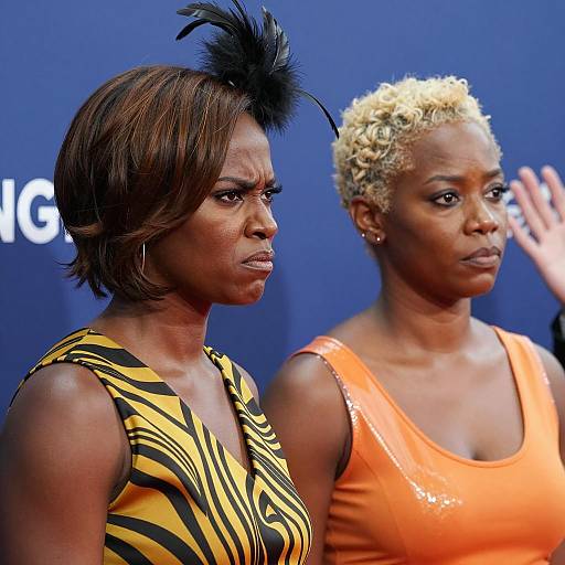Vibrant Portrait of Two Strong Women
