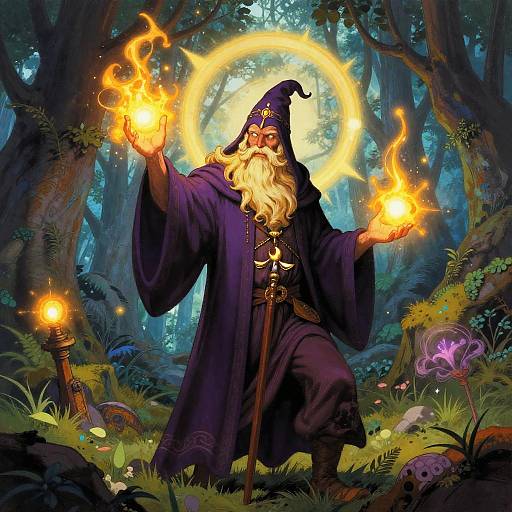 Vintage 70s Wizard Fantasy Art