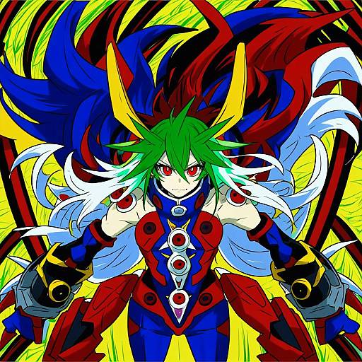 Illustration of Antispiral nia, tengen toppa gurren lagann in the style of Mappaninatta