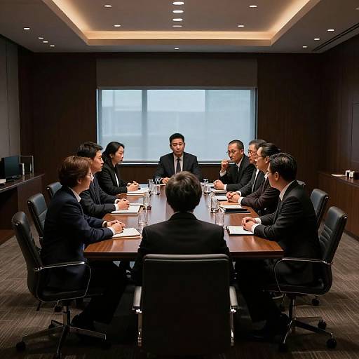 Dramatic Business Meeting Scene