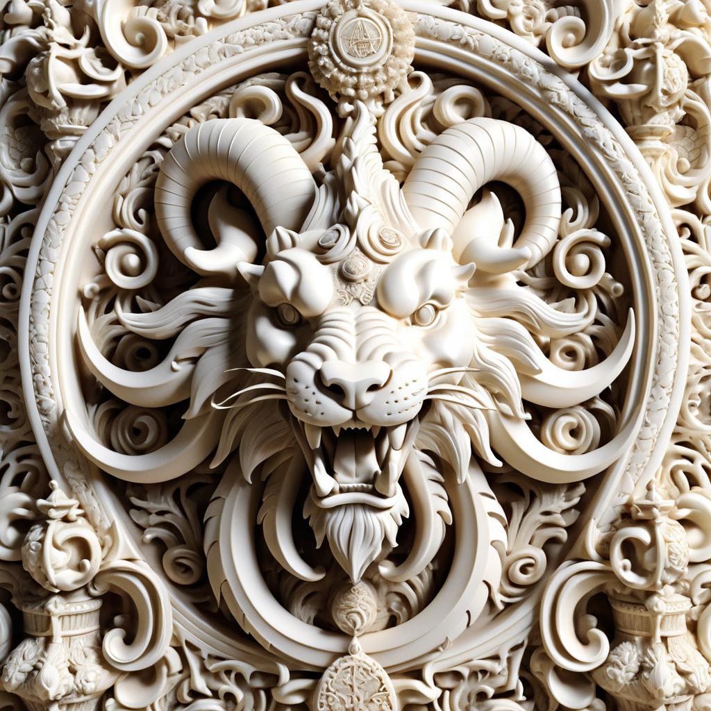 Exquisite Rococo Chimera 3D Render