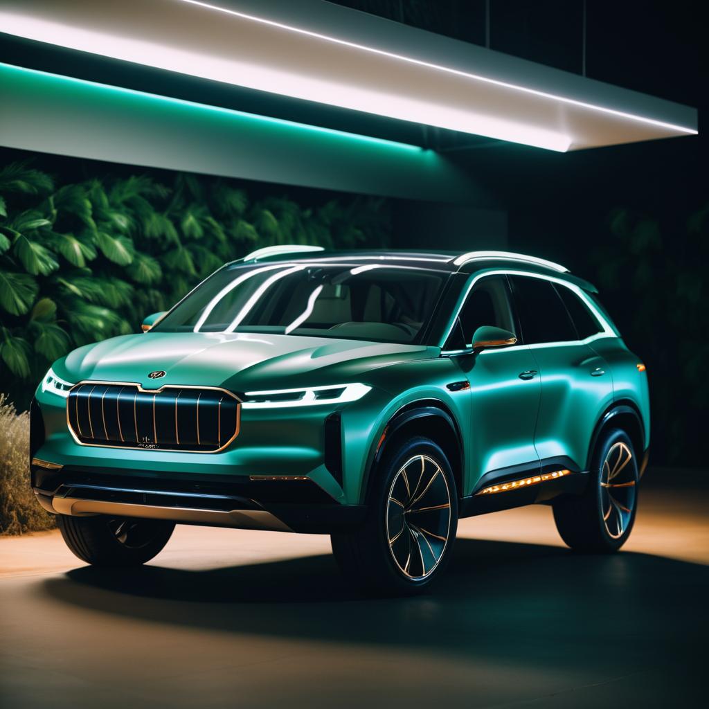 Cinematic Electric SUV in Soft Glow